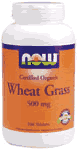 WHEAT GRASS 500mg ORGANIC 100 TABS 1 from NOW