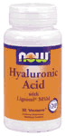 HYALURONIC ACID 50MG + MSM   60 VCAPS 1 from NOW