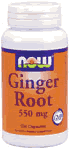 GINGER ROOT 550mg  100 CAPS 1 from NOW