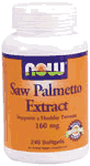 SAW PALMETTO 160mg 2X  240 SGELS 240 from NOW
