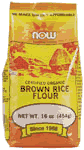 RICE FLOUR BROWN ORGANIC  1 LB 1 lb from NOW