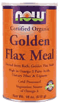 ORGANIC GOLDEN FLAX MEAL (FIBER CAN) 18 OZ 18 oz from NOW