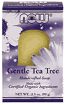 ORGANIC GENTLE TEA TREE SOAP BAR 1 from NOW