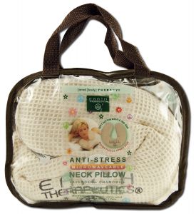 Anti-stress unscented neck pillow-tan waffle, 1 unit