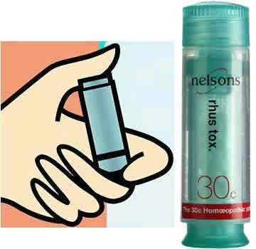 Rhus Tox Clikpak 30C 84 pillules from NELSON HOMEOPATHICS