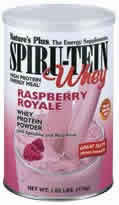 SPIRUTEIN WHEY RASPBERRY ROYALE 1LB CAN ct from Natures Plus