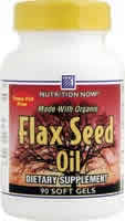 Organic Flax Seed Oil 90 softgels from NUTRITION NOW