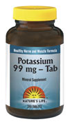 Potassium, 99 mg 250ct from Natures Life