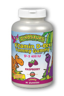 Vitamin d-rex yummy gummy (raspberry 400iu), 90 ct Chw