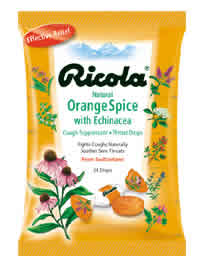 Cough Drops Echinacea Orange 3 oz bag from RICOLA