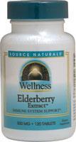 Wellness Elderberry Extract 500 mg 30 tabs from SOURCE NATURALS