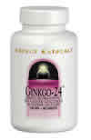 Ginkgo-24 Biloba Extract 120 mg 120 tabs from SOURCE NATURALS