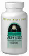 Garlic & Parsley Oil 500/100 mg softgels 100 SG from SOURCE NATURALS