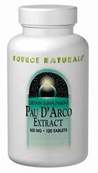 Pau D'Arco Extract 500 mg 50 tabs from SOURCE NATURALS
