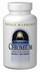 Chromium Chelate 200 mcg 100 tabs from SOURCE NATURALS