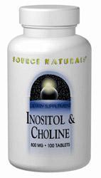 Inositol/Choline 400 mg/400 mg 50 tabs from SOURCE NATURALS