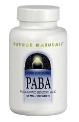 PABA 100 mg 100 tabs from SOURCE NATURALS