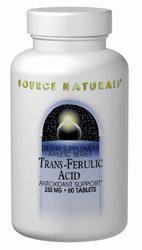 Trans-Ferulic Acid 250 mg 60 tabs from SOURCE NATURALS