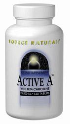 Active A  w/ Beta Carotene 25,000 IU 120 tabs from SOURCE NATURALS
