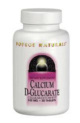 Calcium D-Glucarate 500 mg 30 tabs from SOURCE NATURALS
