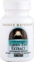 Green Tea Extract 100 mg 30 tabs from SOURCE NATURALS