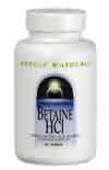 Betaine HCL 90 Tabs from SOURCE NATURALS