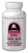 Alpha Lipoic Acid 100 mg 30 capsules from SOURCE NATURALS