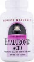 Hyaluronic Acid 100mg 60 tabs from SOURCE NATURALS