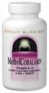 Methylcobalamin 5 mg Sublingual Cherry 120 tabs from SOURCE NATURALS