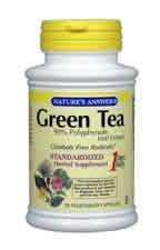 Green Tea Leaf Standardized 30 vegicaps from NATURE'S ANSWER