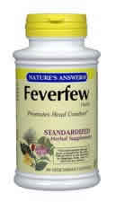 NATURE'S ANSWER: Feverfew Herb Standardized 90 vegicaps