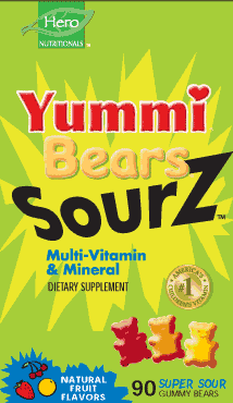 Yummi Bears Sourz 120 bears from YUMMI BEARS (HERO NUTRITIONAL PRODUCTS)