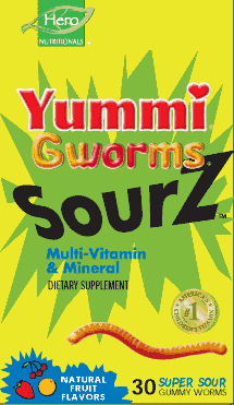 Sourz Gworms 30 worms from YUMMI BEARS (HERO NUTRITIONAL PRODUCTS)