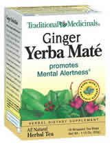 Ginger Yerba Mate 16 bags from TRADITIONAL MEDICINALS TEAS