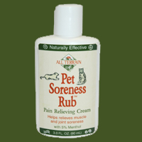 Pet soreness rub, 3 oz