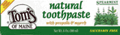 Tom's of maine - Toothpaste with calc & fluoride cinnamint 6 fl oz