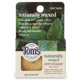Floss Anti-Plaque Flat Unflavored 32 yd from TOM'S OF MAINE