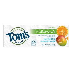 TOM'S OF MAINE: Outrageous Orange Mango Fluoride Childrens Natural Toothpaste 4.2 oz