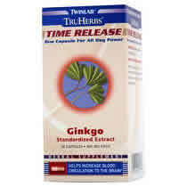 TruHerbs Ginkgo Time Release 30 caps from TWINLAB