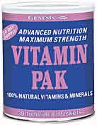 VITAMIN PAK 30 DAY SUPPLY 30 day supply from GENESIS NUTRITION PRODUCTS