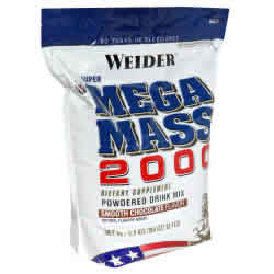 MEGA MASS 2000 STRAW. 12.1LB. 12.1 lb from WEIDER HEALTH & FITNESS