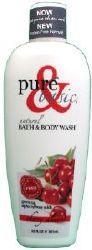 PURE and BASIC: Body Wash Cherry Almond 12 oz