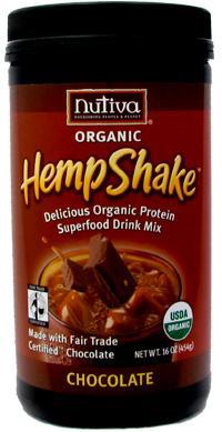 NUTIVA NOURISH: Organic Hemp Shake Chocolate 16 OZ
