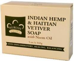 NUBIAN HERITAGE/SUNDIAL CREATIONS: Bar Soap Indian Hemp and Haitian Vetiver 5 oz