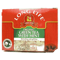 Organic Green Tea w/Mint 20 bags from LONG LIFE TEAS