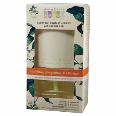 Aura cacia - Uplifting bergamot and orange electric aromatherapy air freshener .52 oz
