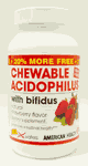 Acidophilus Chewable Strawberry 100 WAFERS from AMERICAN HEALTH