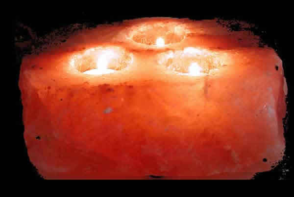 Salt Tea Light Holder 3 Hole
