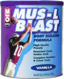 Mus-L Blast 2000+ Vanilla Powder 52 oz from MLO PRODUCTS/GENISOY