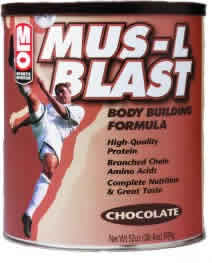 Mus-L Blast 2000+ Chocolate Powder 47 oz from MLO PRODUCTS/GENISOY